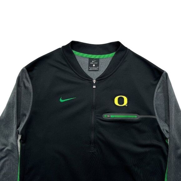 Nike Dri-Fit Men Size Small Oregon Ducks Embroidered 1/4 Zip Peformance Pullover - Picture 3 of 10